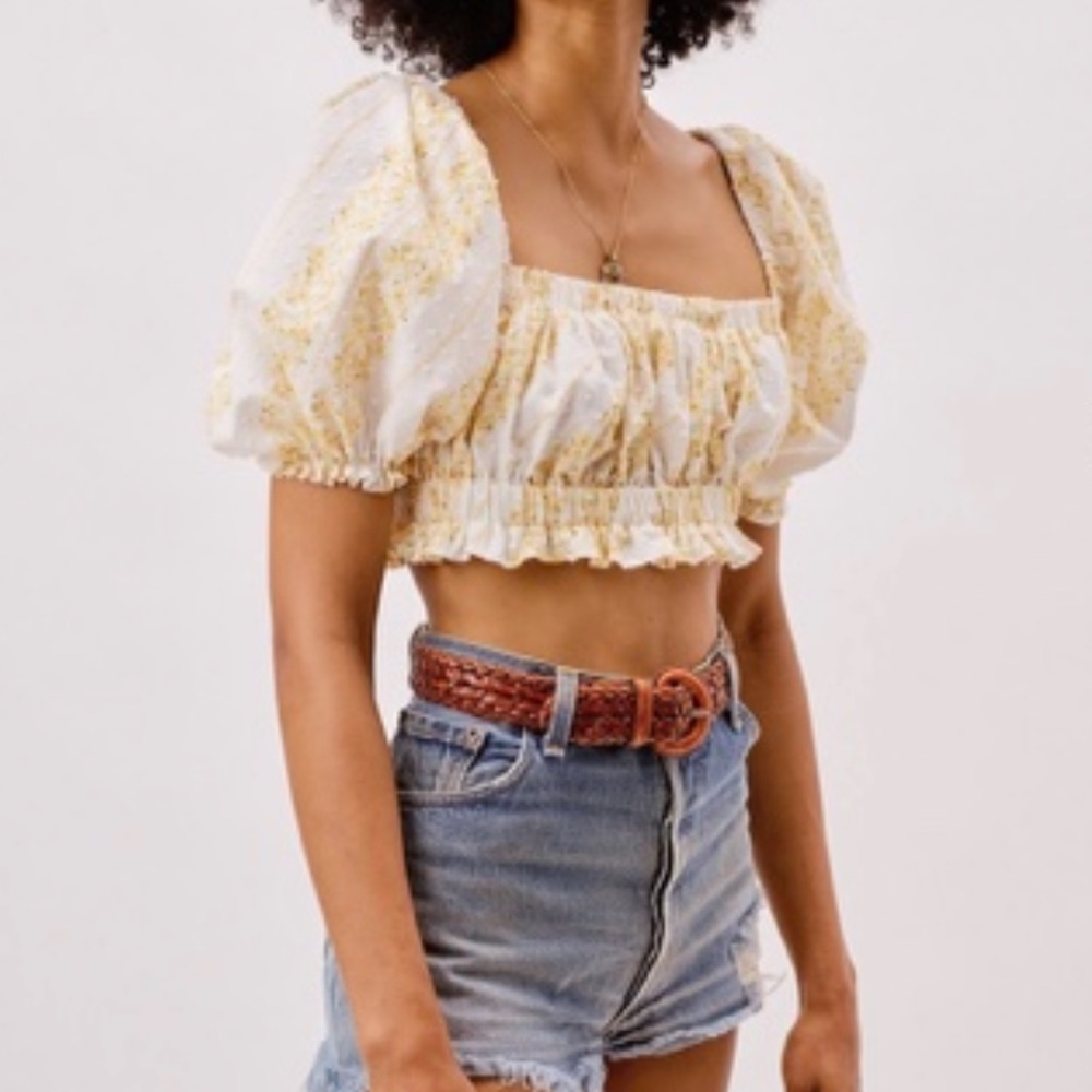 NWT For Love and Lemons Lucie Crop Top
